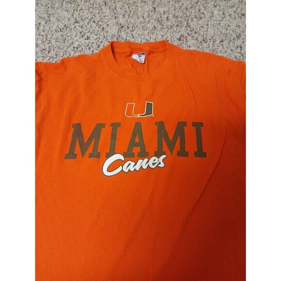Other - Vintage Miami Hurricanes Shirt Adult XL Orange Script Jerzees